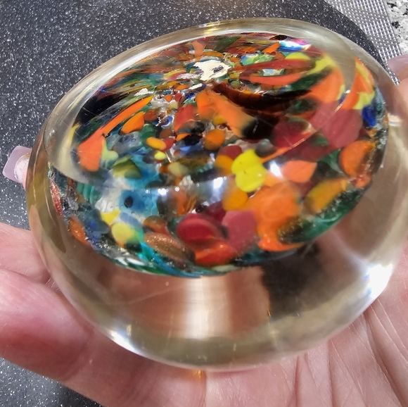 Old Millefoiri Glass Paperweight - Picture 3 of 10